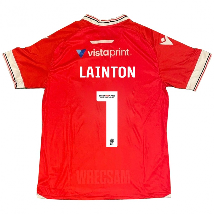 Kinder Rob Lainton #1 Rot Heimtrikot Trikot 2023/24 T-Shirt Belgien