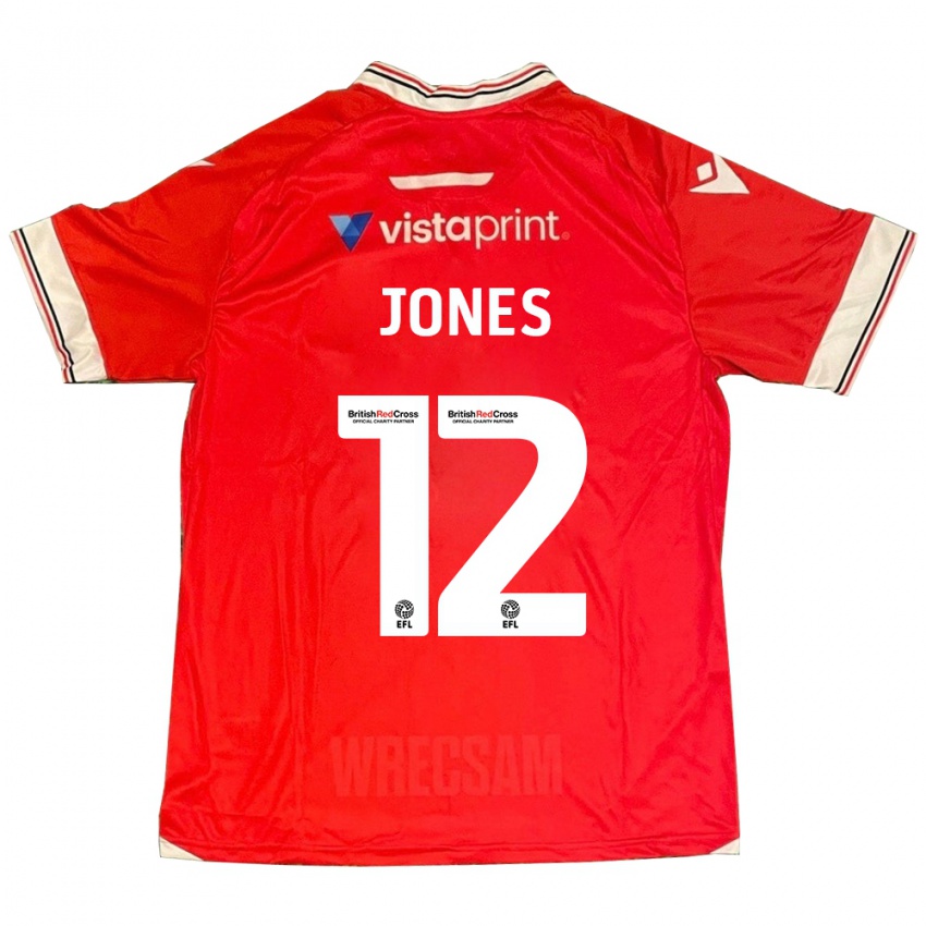 Kinderen Carra Jones #12 Rood Thuisshirt Thuistenue 2023/24 T-Shirt België