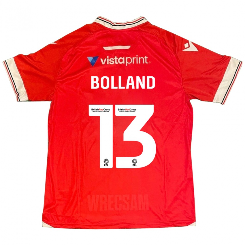 Kinderen Charlotte Bolland #13 Rood Thuisshirt Thuistenue 2023/24 T-Shirt België