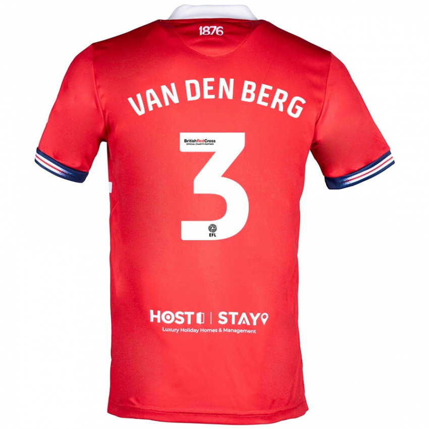 Kinder Rav Van Den Berg #3 Rot Heimtrikot Trikot 2023/24 T-Shirt Belgien