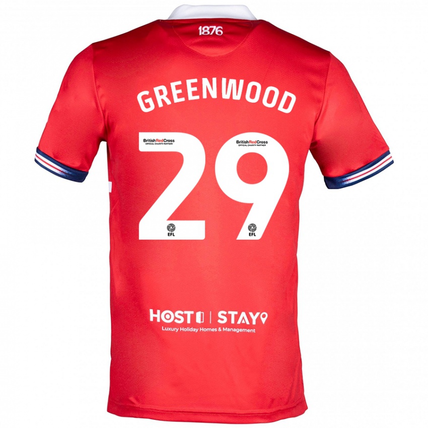 Kinder Sam Greenwood #29 Rot Heimtrikot Trikot 2023/24 T-Shirt Belgien
