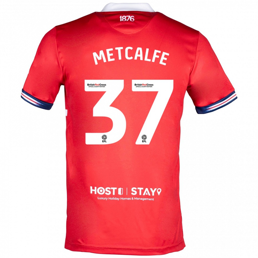 Kinderen Max Metcalfe #37 Rood Thuisshirt Thuistenue 2023/24 T-Shirt België