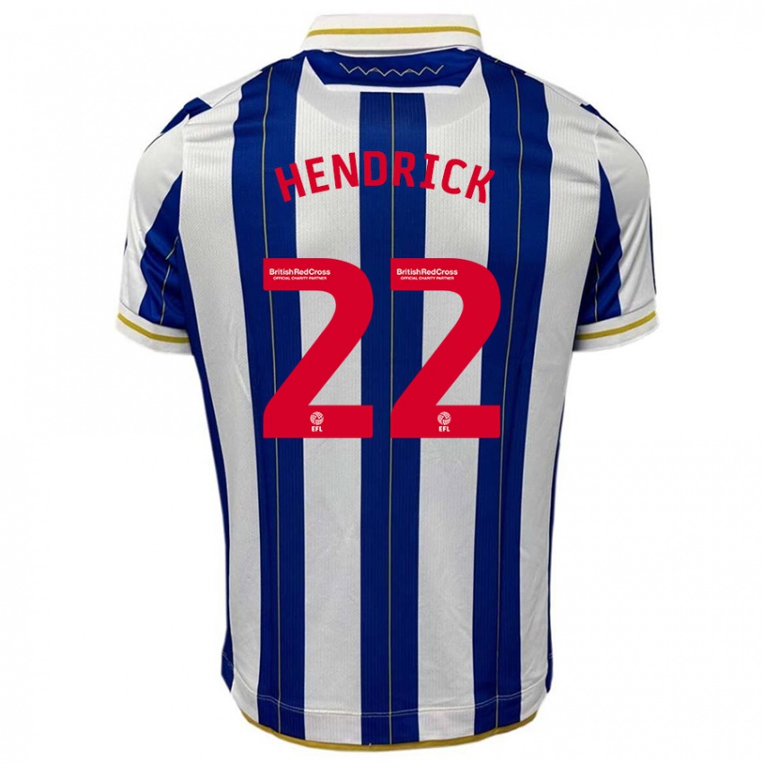 Kinderen Jeff Hendrick #22 Blauw Wit Thuisshirt Thuistenue 2023/24 T-Shirt België
