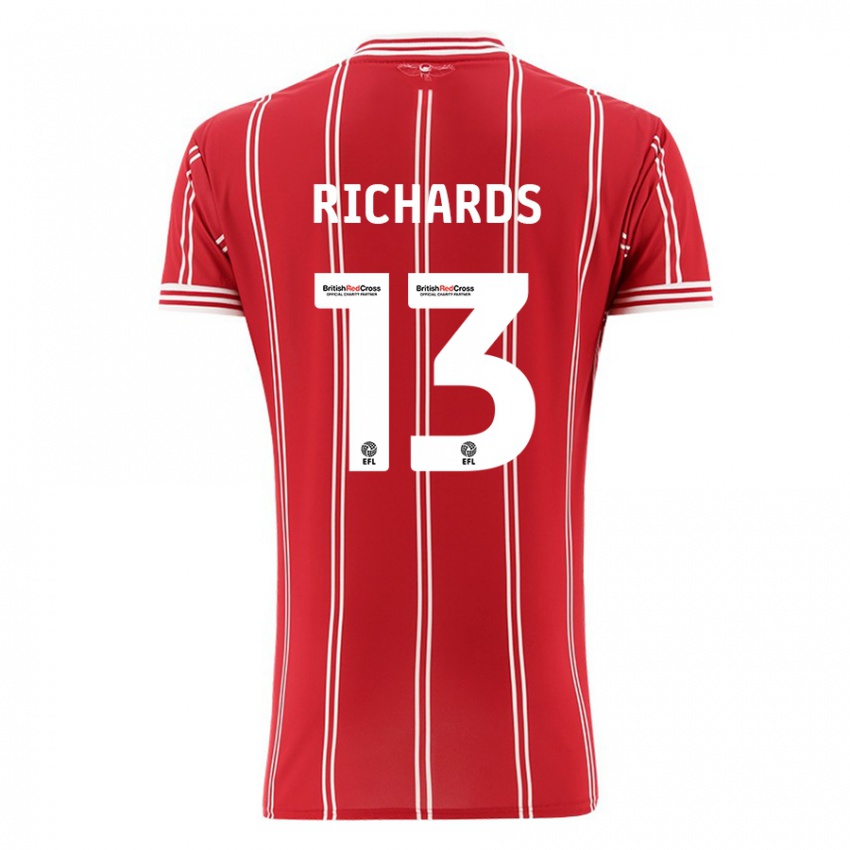 Kinder Harvey Wiles-Richards #13 Rot Heimtrikot Trikot 2023/24 T-Shirt Belgien