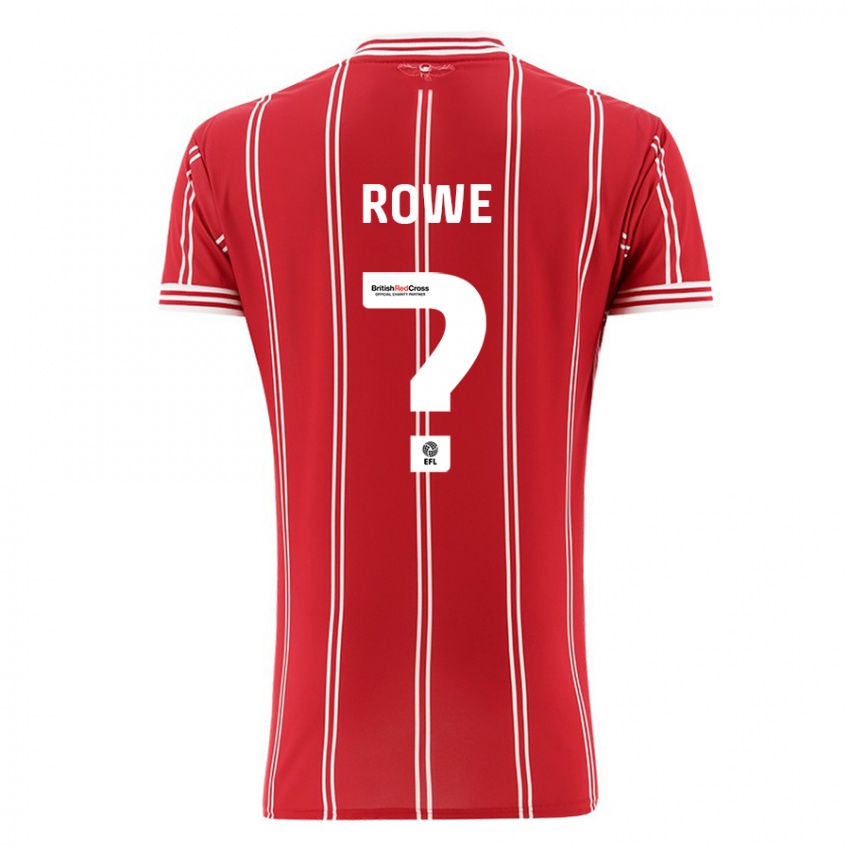 Kinderen Romani Rowe #0 Rood Thuisshirt Thuistenue 2023/24 T-Shirt België