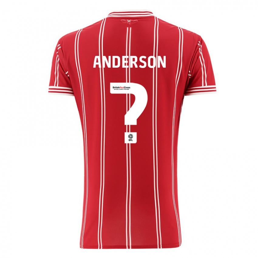Kinderen Taine Anderson #0 Rood Thuisshirt Thuistenue 2023/24 T-Shirt België