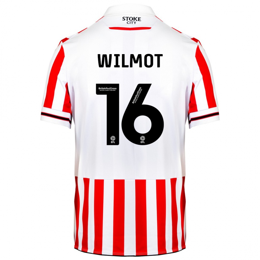 Kinderen Ben Wilmot #16 Rood Wit Thuisshirt Thuistenue 2023/24 T-Shirt België