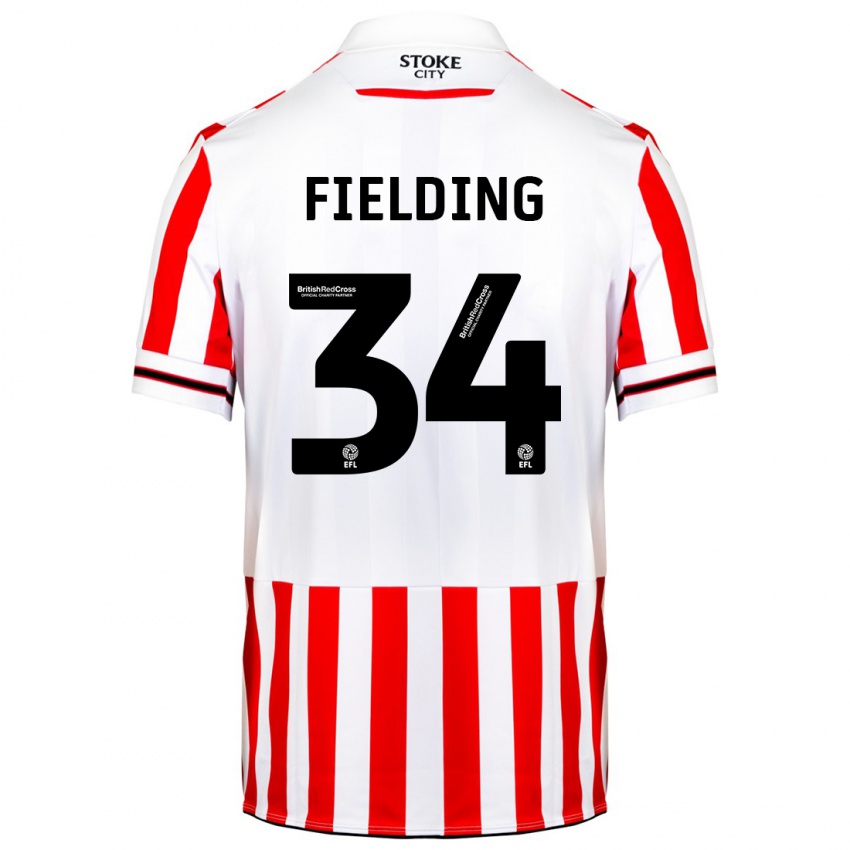 Kinderen Frank Fielding #34 Rood Wit Thuisshirt Thuistenue 2023/24 T-Shirt België