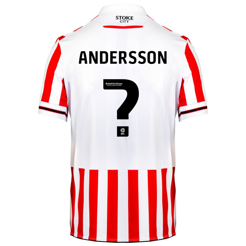 Kinder Edwin Andersson #0 Rot-Weiss Heimtrikot Trikot 2023/24 T-Shirt Belgien