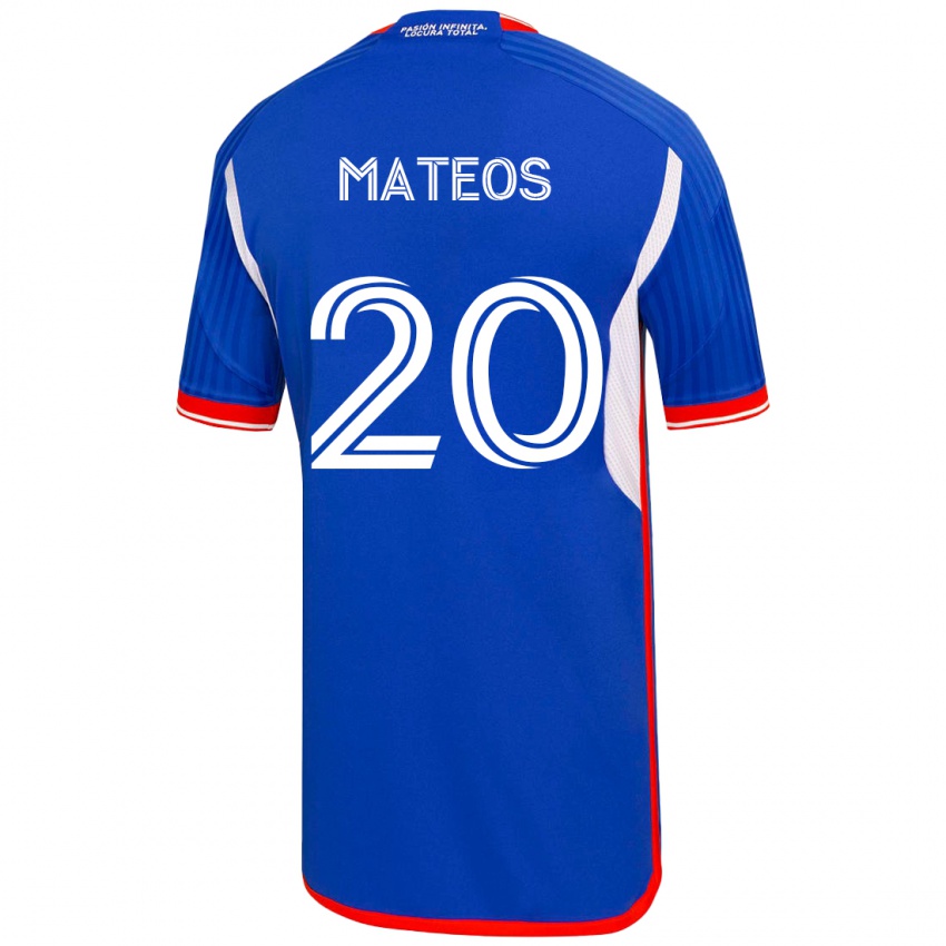 Kinderen Federico Mateos #20 Blauw Thuisshirt Thuistenue 2023/24 T-Shirt België