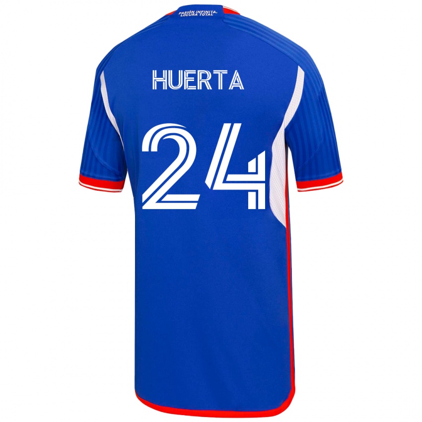 Kinderen Renato Huerta #24 Blauw Thuisshirt Thuistenue 2023/24 T-Shirt België