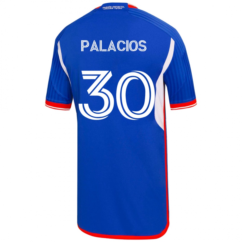 Kinder Cristian Palacios #30 Blau Heimtrikot Trikot 2023/24 T-Shirt Belgien