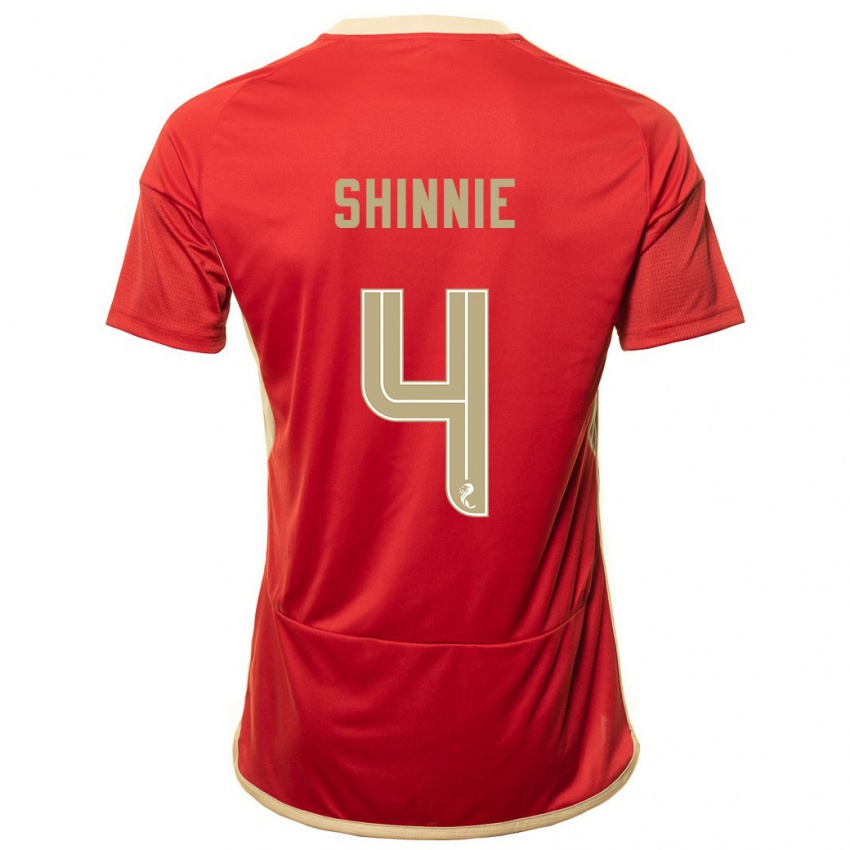 Kinder Graeme Shinnie #4 Rot Heimtrikot Trikot 2023/24 T-Shirt Belgien