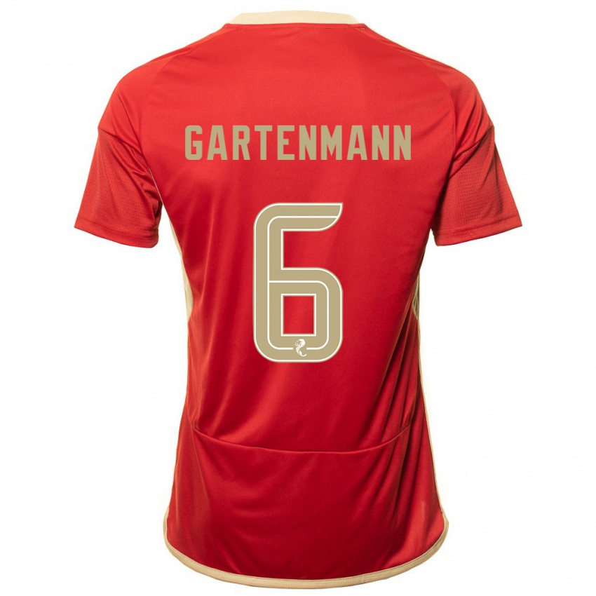 Kinderen Stefan Gartenmann #6 Rood Thuisshirt Thuistenue 2023/24 T-Shirt België