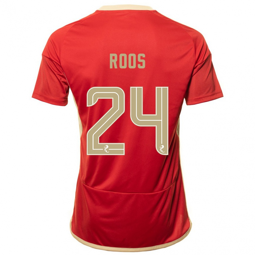Kinderen Kelle Roos #24 Rood Thuisshirt Thuistenue 2023/24 T-Shirt België