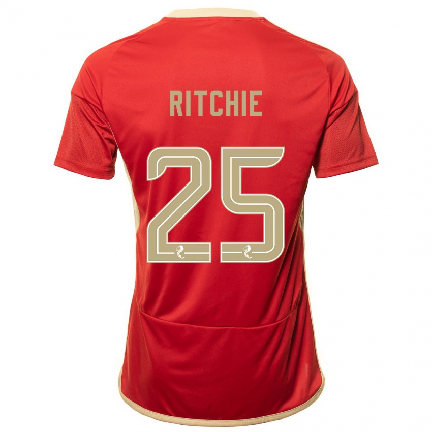 Kinder Tom Ritchie #25 Rot Heimtrikot Trikot 2023/24 T-Shirt Belgien