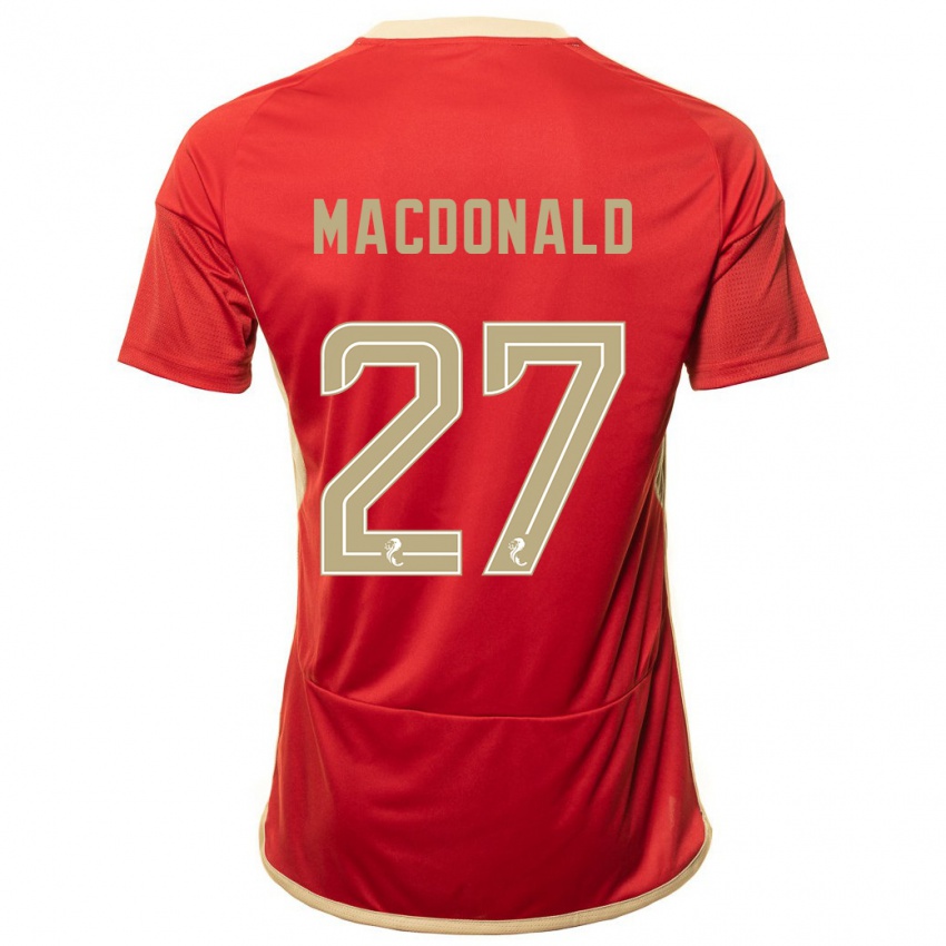 Kinderen Angus Macdonald #27 Rood Thuisshirt Thuistenue 2023/24 T-Shirt België