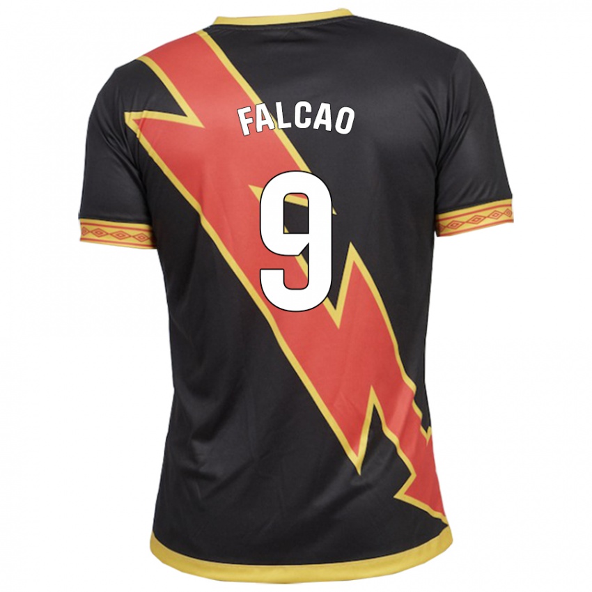 Kinder Radamel Falcao #9 Schwarz Auswärtstrikot Trikot 2023/24 T-Shirt Belgien