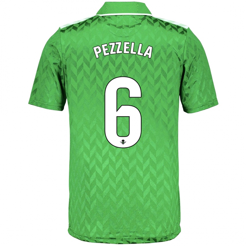 Kinder Germán Pezzella #6 Grün Auswärtstrikot Trikot 2023/24 T-Shirt Belgien