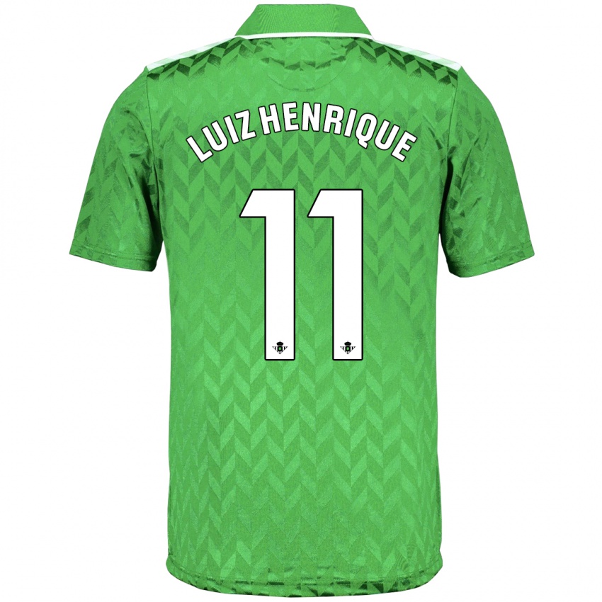 Enfant Maillot Luiz Henrique #11 Vert Tenues Extérieur 2023/24 T-Shirt Belgique