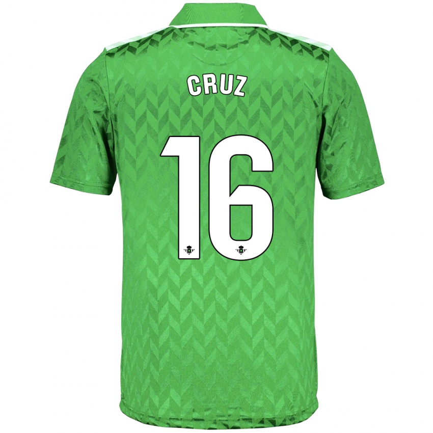 Enfant Maillot Juan Cruz #16 Vert Tenues Extérieur 2023/24 T-Shirt Belgique