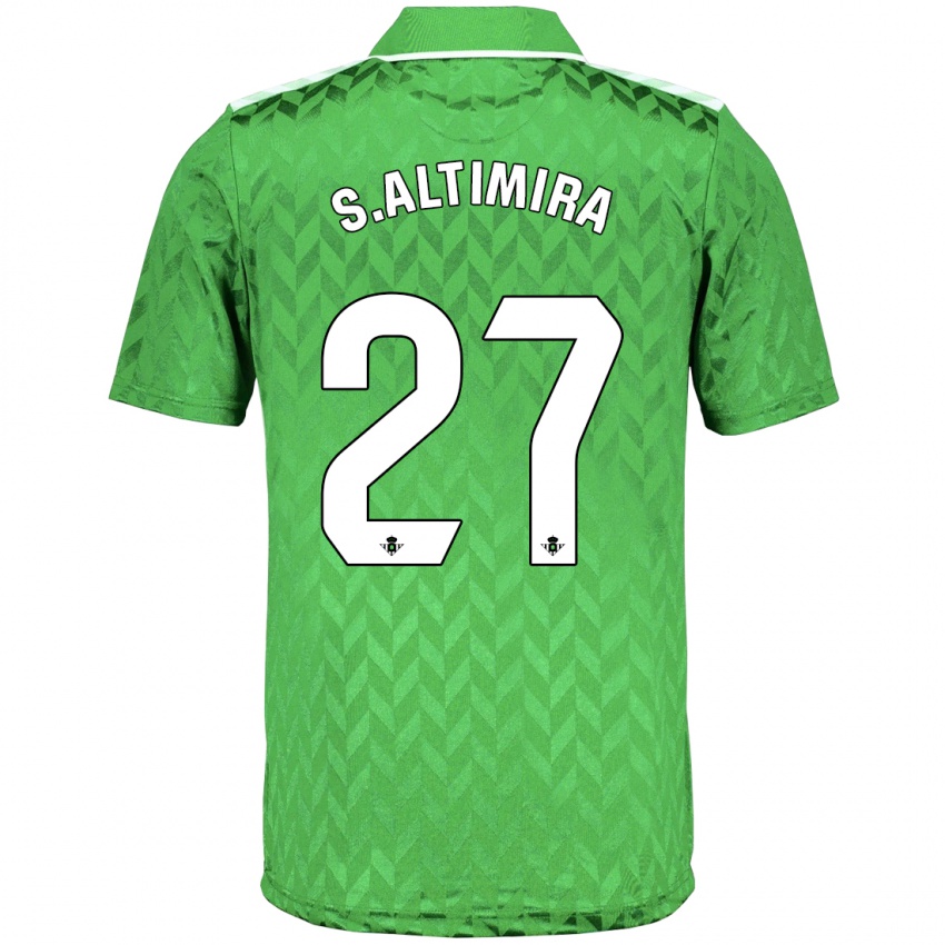 Enfant Maillot Sergi Altimira #27 Vert Tenues Extérieur 2023/24 T-Shirt Belgique