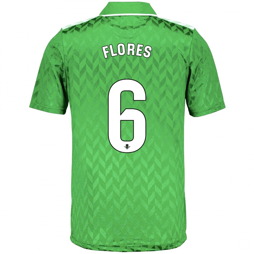 Kinder Mateo Flores #6 Grün Auswärtstrikot Trikot 2023/24 T-Shirt Belgien