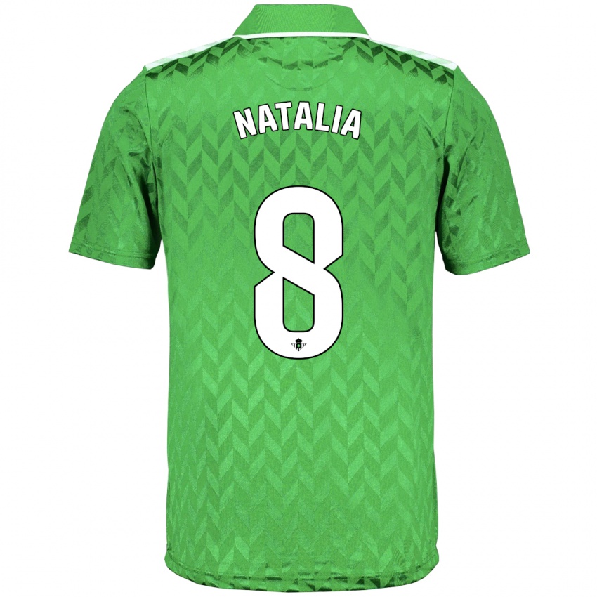 Kinder Natalia Montilla Martinez #8 Grün Auswärtstrikot Trikot 2023/24 T-Shirt Belgien