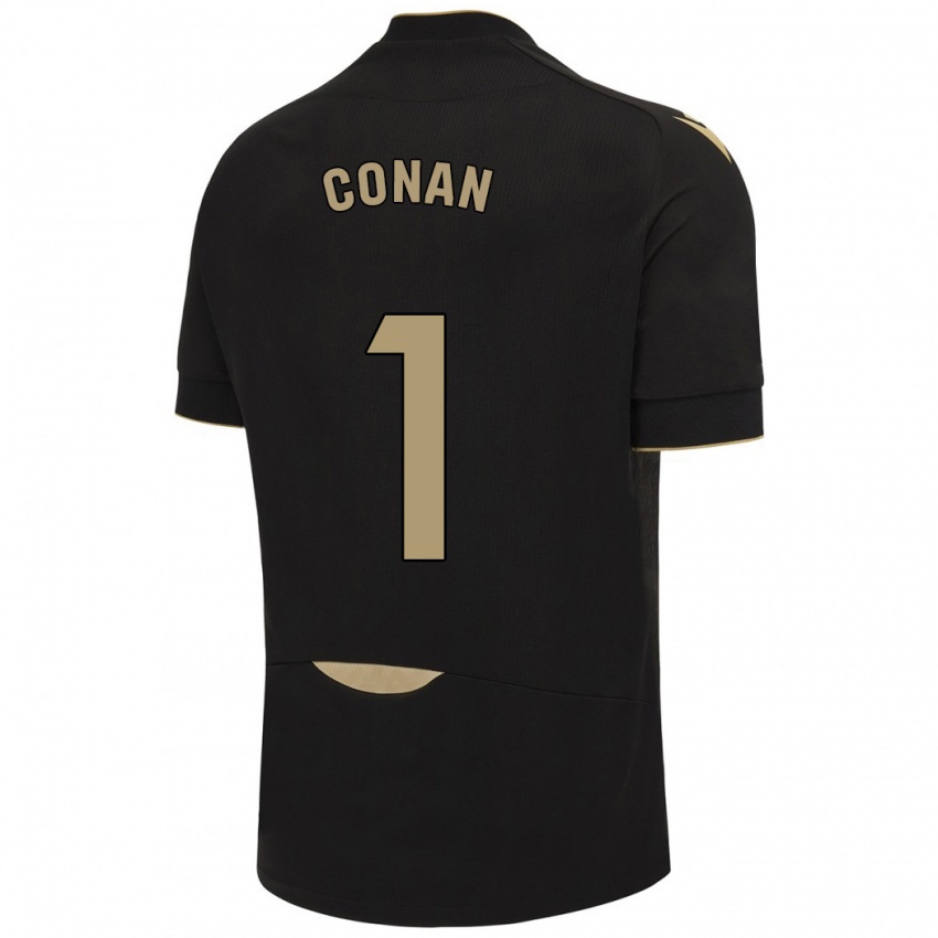 Kinder Conan Ledesma #1 Schwarz Auswärtstrikot Trikot 2023/24 T-Shirt Belgien