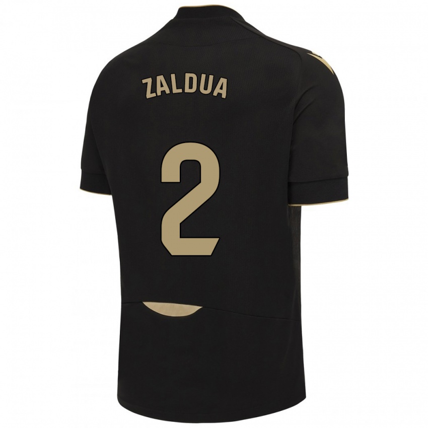 Kinder Joseba Zaldua #2 Schwarz Auswärtstrikot Trikot 2023/24 T-Shirt Belgien