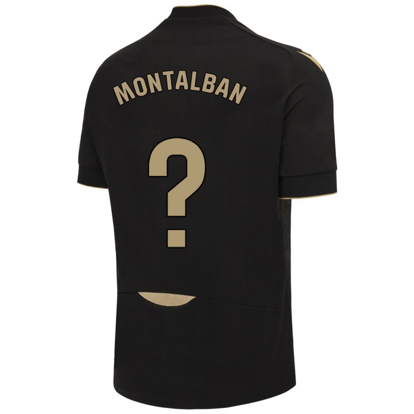 Kinderen Sergio Montalbán #0 Zwart Uitshirt Uittenue 2023/24 T-Shirt België