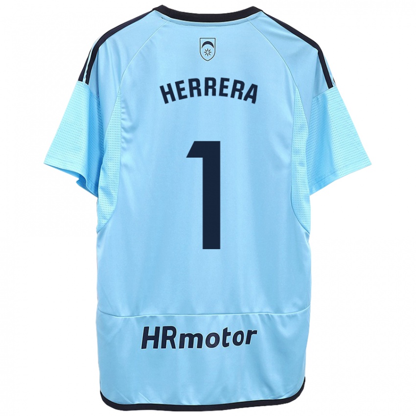 Kinder Sergio Herrera #1 Blau Auswärtstrikot Trikot 2023/24 T-Shirt Belgien