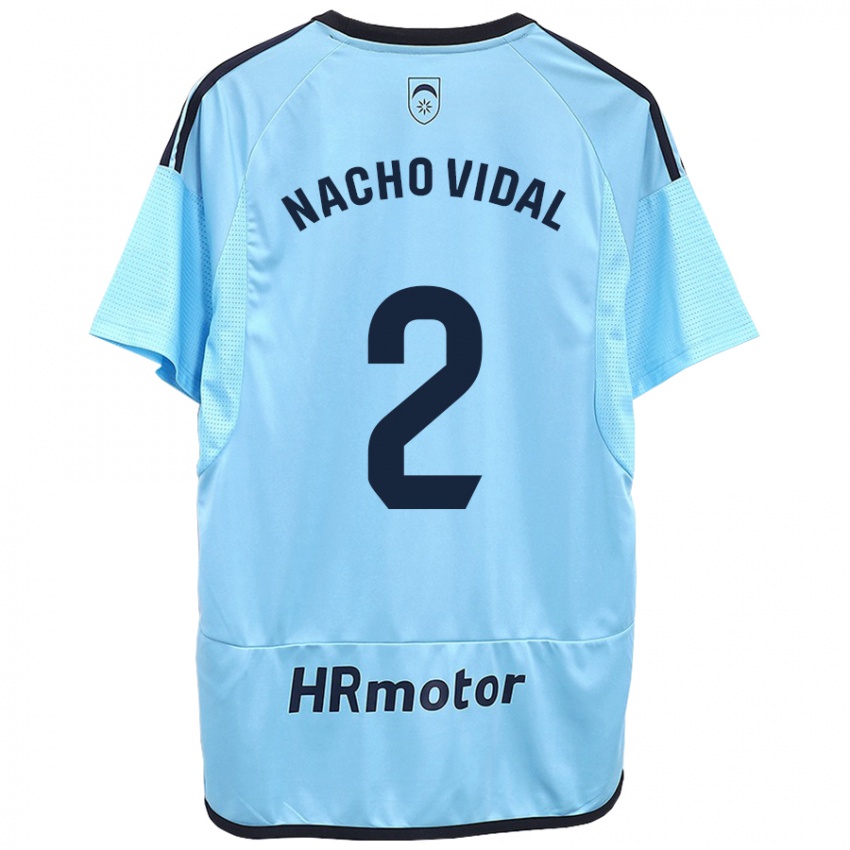 Kinder Nacho Vidal #2 Blau Auswärtstrikot Trikot 2023/24 T-Shirt Belgien