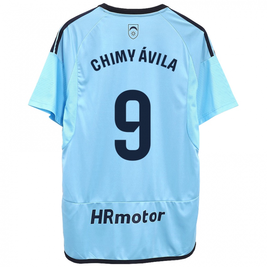 Kinder Chimy Ávila #9 Blau Auswärtstrikot Trikot 2023/24 T-Shirt Belgien