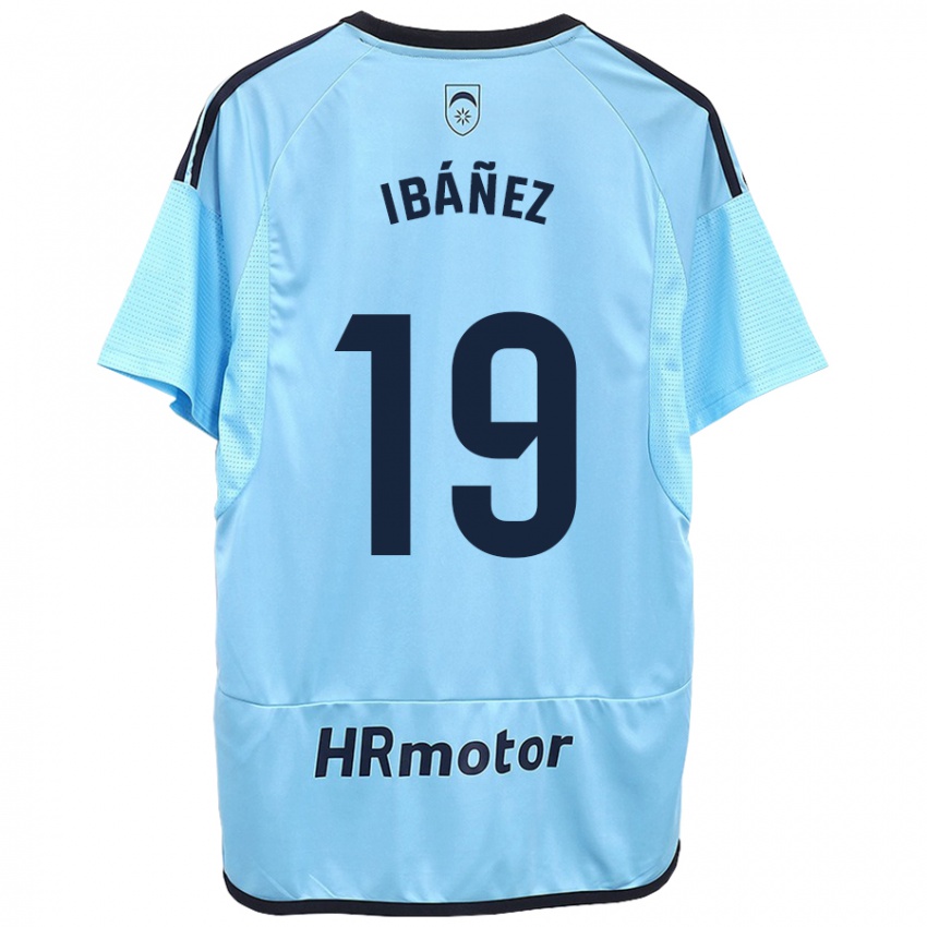 Kinder Pablo Ibáñez #19 Blau Auswärtstrikot Trikot 2023/24 T-Shirt Belgien