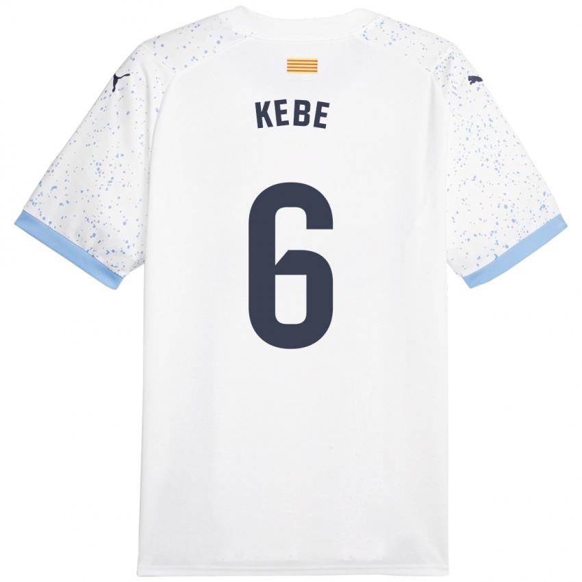Kinder Ibrahima Kébé #6 Weiß Auswärtstrikot Trikot 2023/24 T-Shirt Belgien