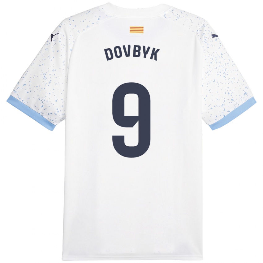 Kinder Artem Dovbyk #9 Weiß Auswärtstrikot Trikot 2023/24 T-Shirt Belgien