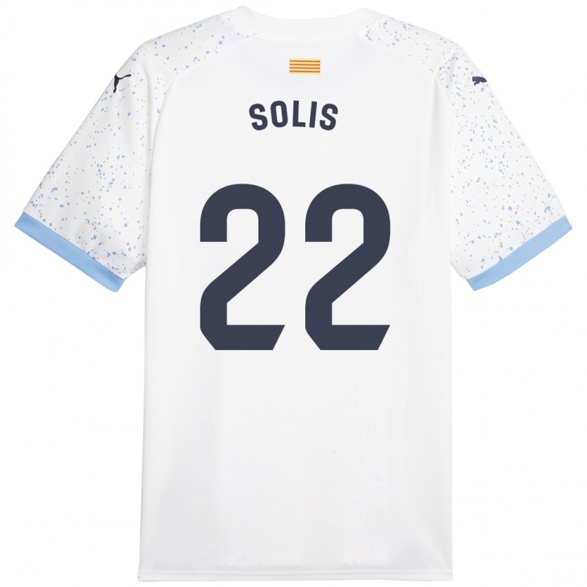 Kinder Jhon Solís #22 Weiß Auswärtstrikot Trikot 2023/24 T-Shirt Belgien