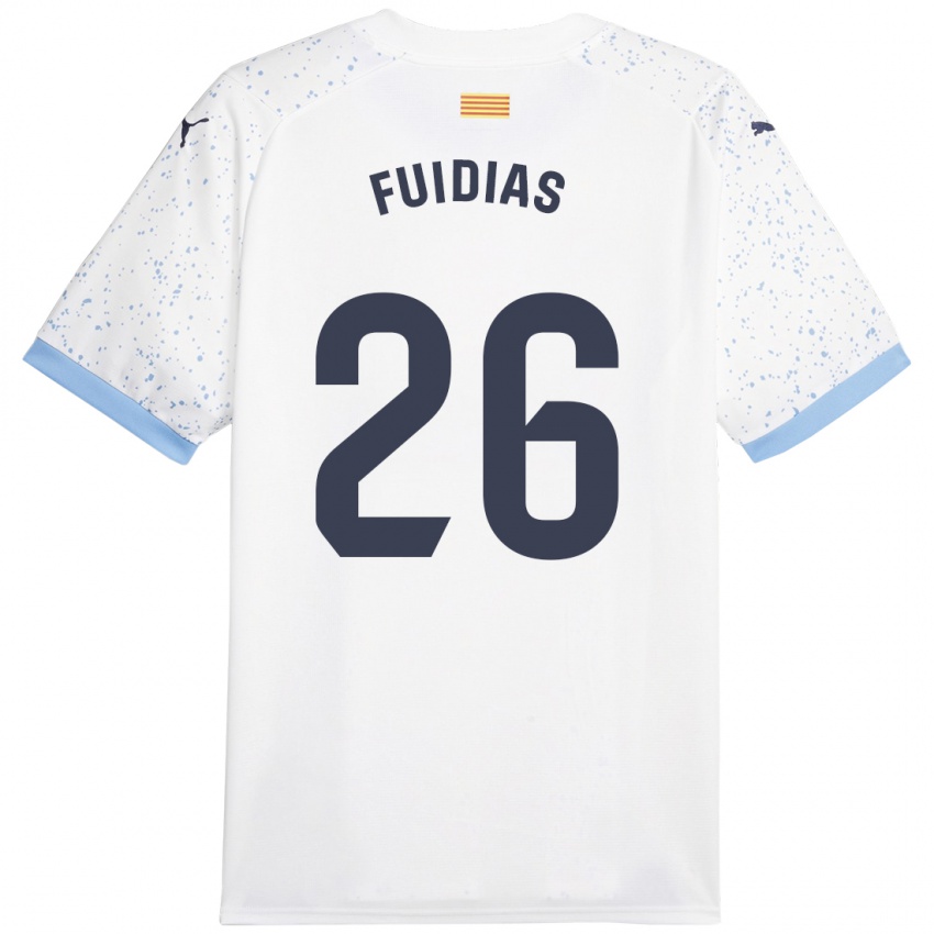 Kinder Toni Fuidias #26 Weiß Auswärtstrikot Trikot 2023/24 T-Shirt Belgien