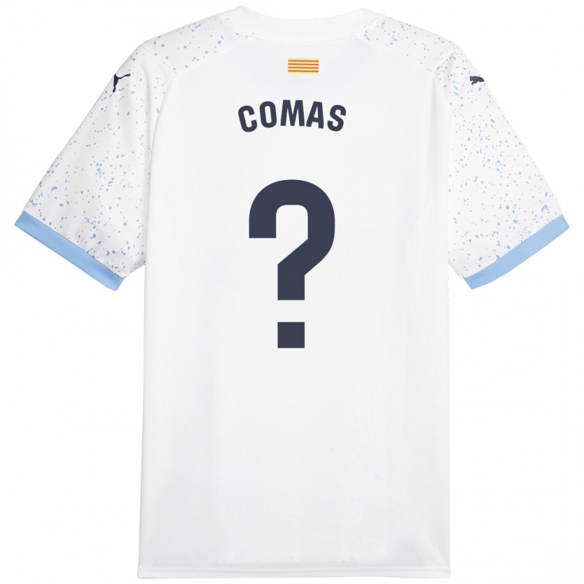 Kinder Oriol Comas #0 Weiß Auswärtstrikot Trikot 2023/24 T-Shirt Belgien