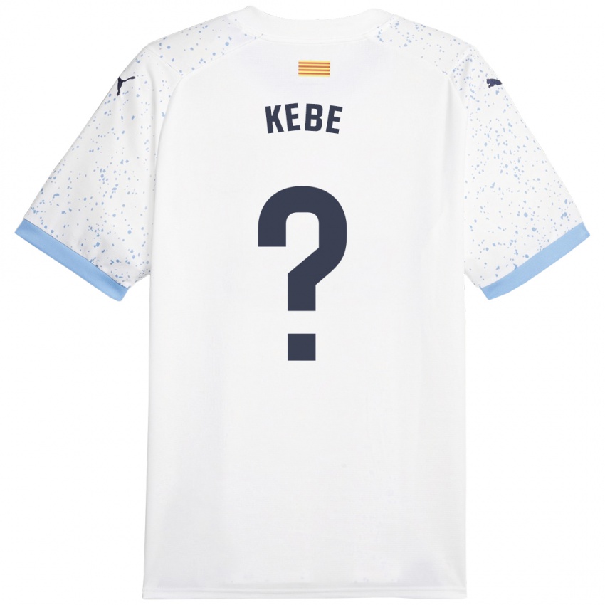 Kinder Moussa Kébé #0 Weiß Auswärtstrikot Trikot 2023/24 T-Shirt Belgien