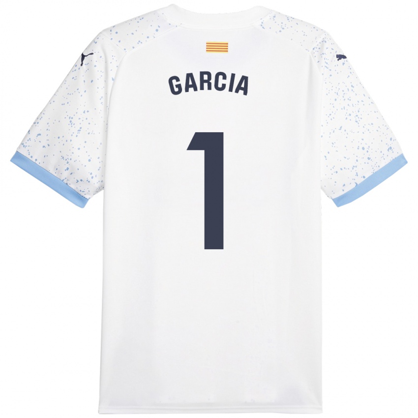 Kinder Lucas García #1 Weiß Auswärtstrikot Trikot 2023/24 T-Shirt Belgien