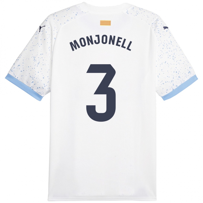 Kinderen Eric Monjonell #3 Wit Uitshirt Uittenue 2023/24 T-Shirt België