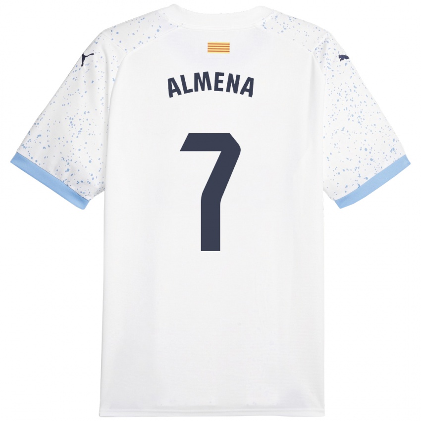 Kinder Iker Almena #7 Weiß Auswärtstrikot Trikot 2023/24 T-Shirt Belgien