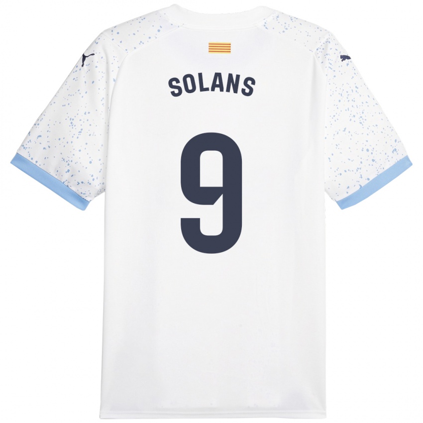 Kinder Sergi Solans #9 Weiß Auswärtstrikot Trikot 2023/24 T-Shirt Belgien