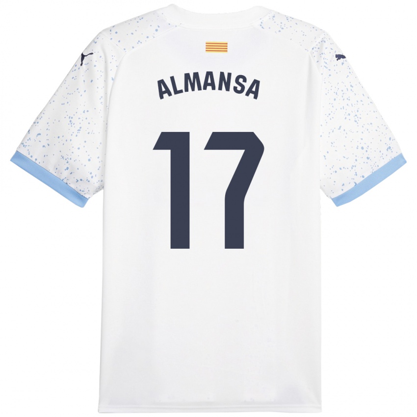 Kinder Alex Almansa #17 Weiß Auswärtstrikot Trikot 2023/24 T-Shirt Belgien