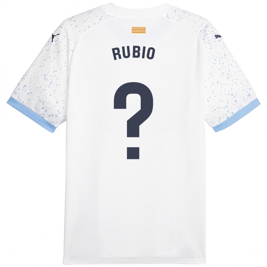 Kinder Albert Rubio #0 Weiß Auswärtstrikot Trikot 2023/24 T-Shirt Belgien