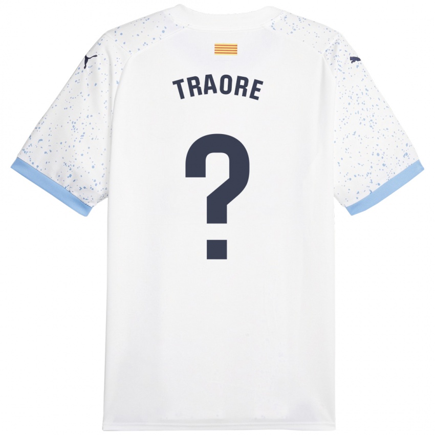 Kinder Solo Traoré #0 Weiß Auswärtstrikot Trikot 2023/24 T-Shirt Belgien