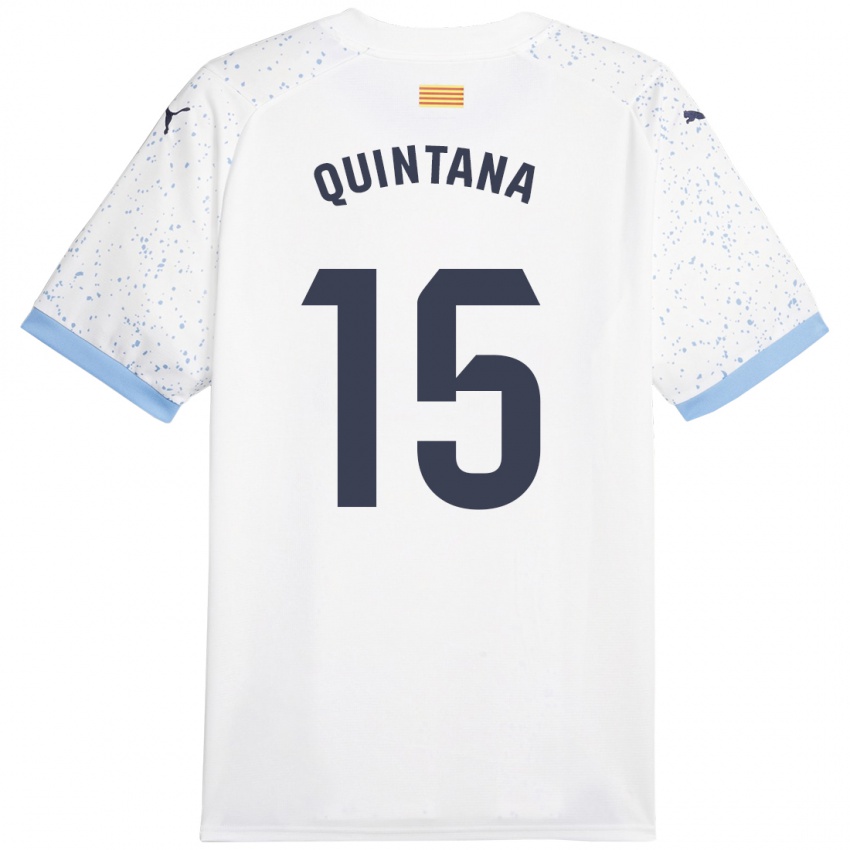 Kinder Amru Quintana #15 Weiß Auswärtstrikot Trikot 2023/24 T-Shirt Belgien