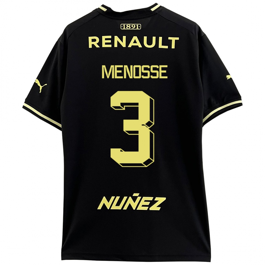 Kinder Hernán Menosse #3 Schwarz Auswärtstrikot Trikot 2023/24 T-Shirt Belgien